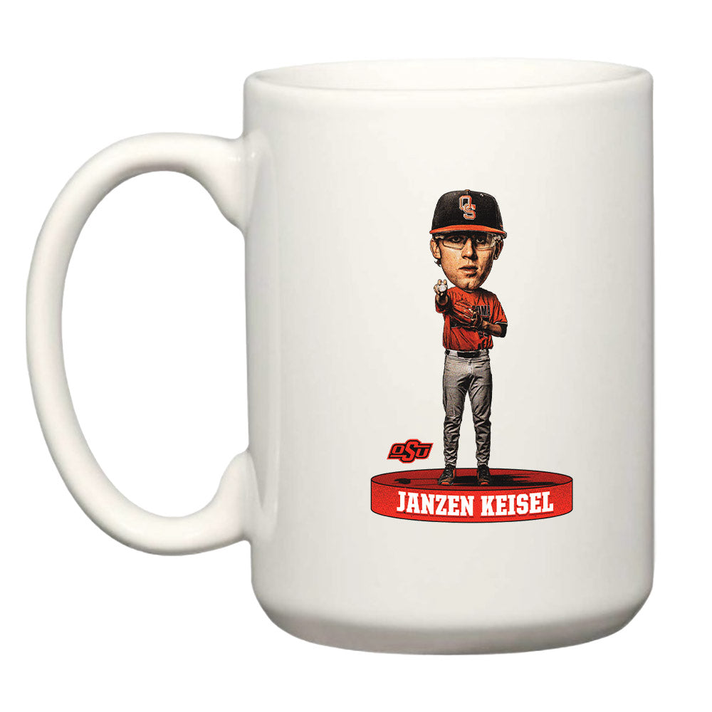 Oklahoma State - NCAA Baseball : Janzen Keisel - Coffee Mug Individual Caricature