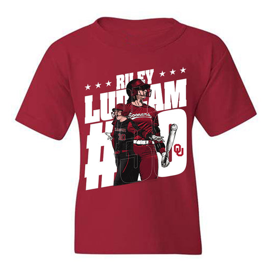 Oklahoma - NCAA Softball : Riley Ludlam - Youth T-Shirt Individual Caricature