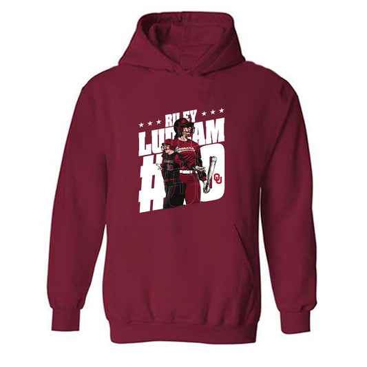 Oklahoma - NCAA Softball : Riley Ludlam - Hooded Sweatshirt Individual Caricature