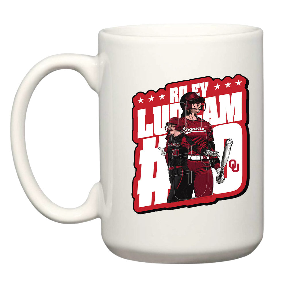 Oklahoma - NCAA Softball : Riley Ludlam - Coffee Mug Individual Caricature