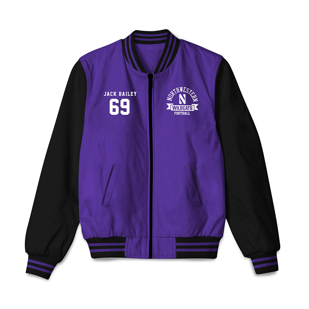 Northwestern - NCAA Football : Jack Bailey - Bomber Jacket