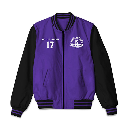 Northwestern - NCAA Women's Fencing : Natalie Shearer - Bomber Jacket