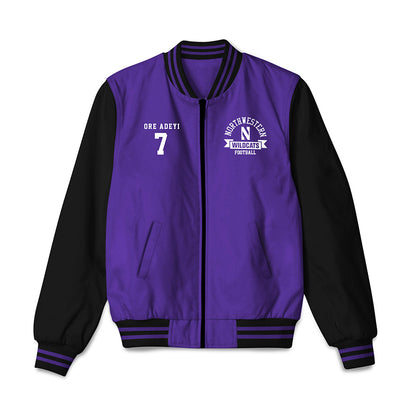 Northwestern - NCAA Football : Ore Adeyi - Bomber Jacket