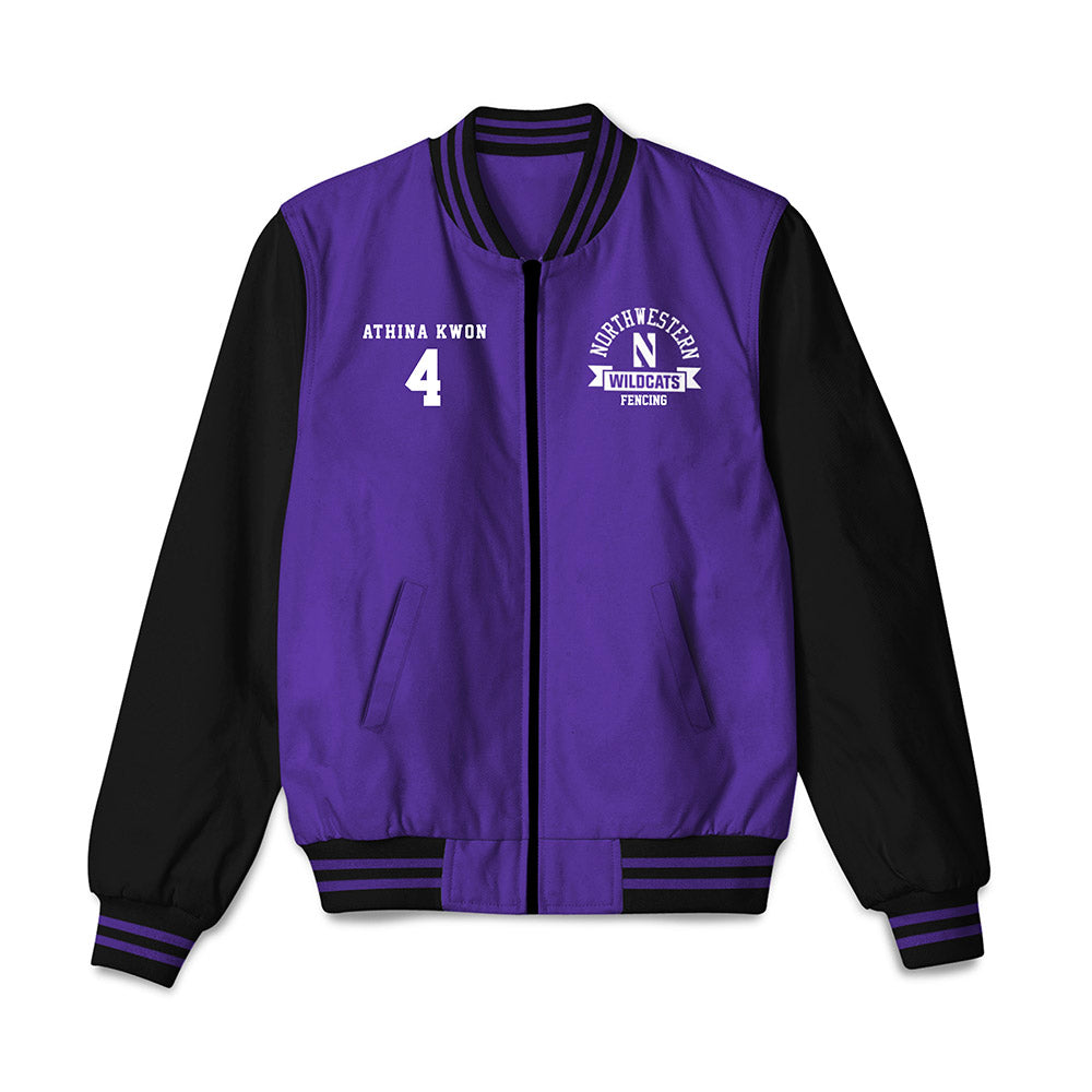 Northwestern - NCAA Women's Fencing : Athina Kwon - Bomber Jacket
