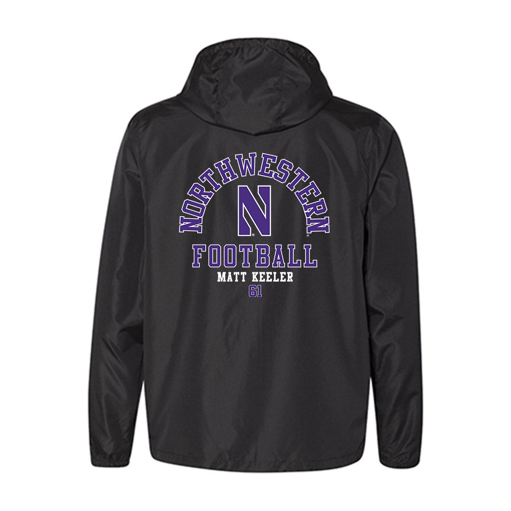 Northwestern - NCAA Football : Matt Keeler - Windbreaker