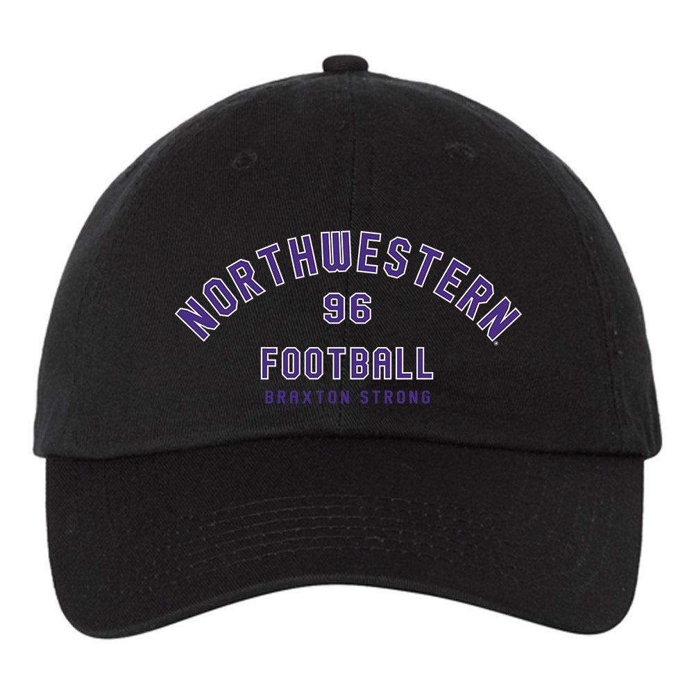 Northwestern - NCAA Football : Braxton Strong - Dad Hat