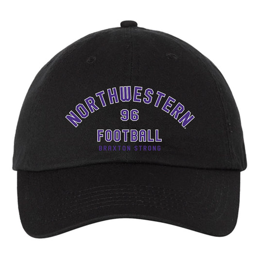 Northwestern - NCAA Football : Braxton Strong - Dad Hat