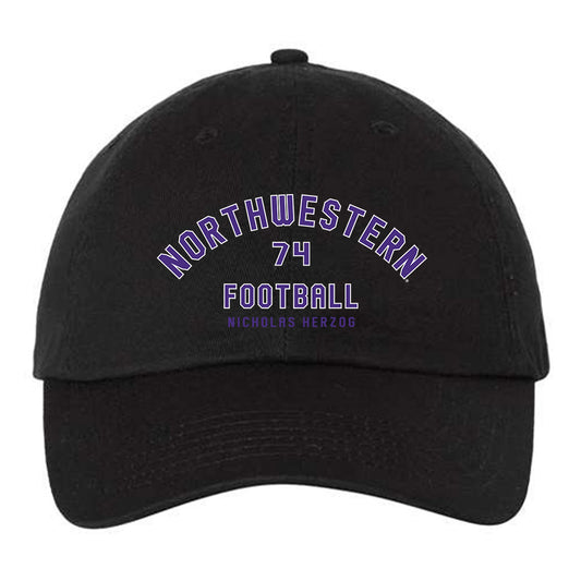 Northwestern - NCAA Football : Nicholas Herzog - Dad Hat