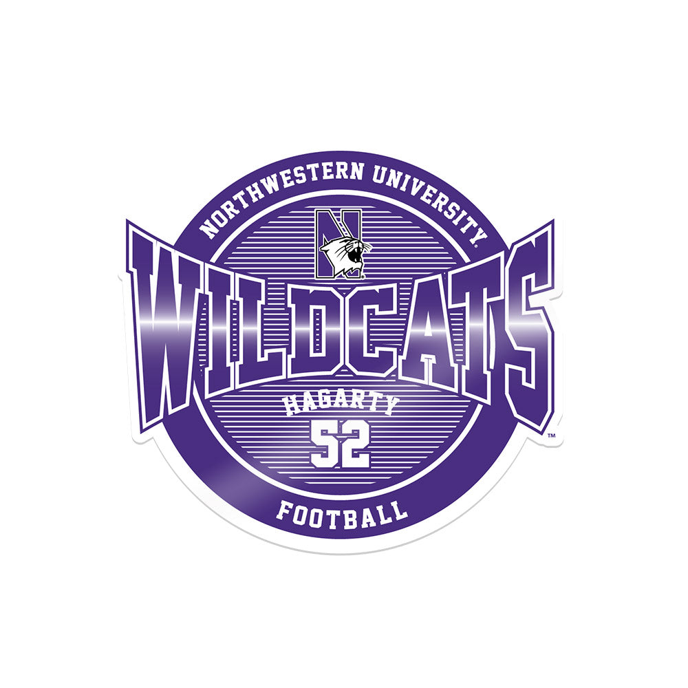 Northwestern - NCAA Football : Richie Hagarty - Sticker