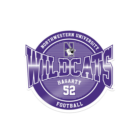 Northwestern - NCAA Football : Richie Hagarty - Sticker