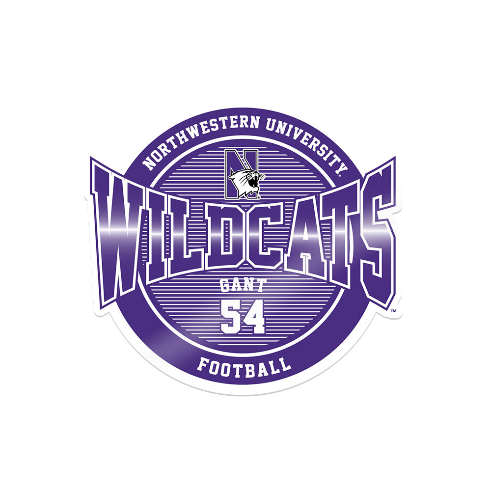 Northwestern - NCAA Football : Tyler Gant - Sticker