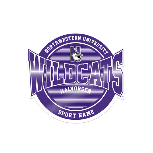 Northwestern - NCAA Wrestling : Jon Halvorsen -  Sticker