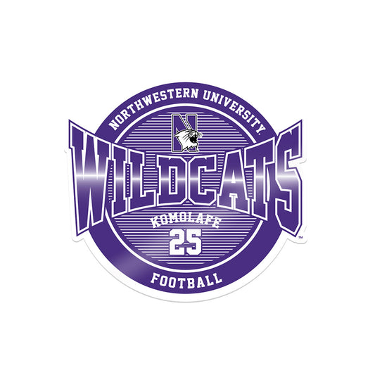 Northwestern - NCAA Football : Caleb Komolafe - Sticker