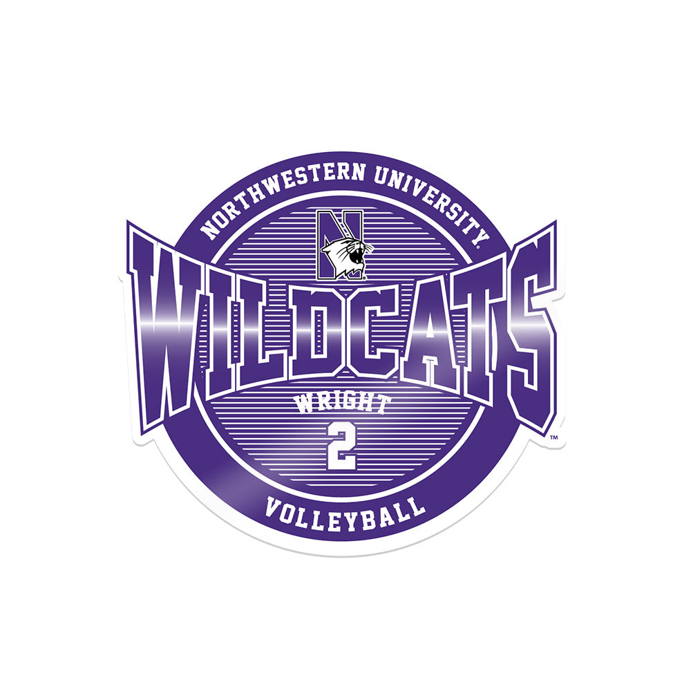 Northwestern - NCAA Women's Volleyball : Drew Wright -  Sticker