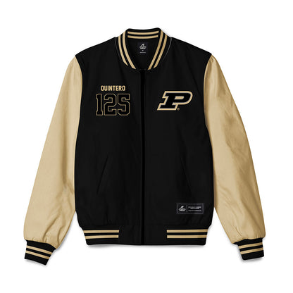 Purdue - NCAA Wrestling : Isaiah Quintero - Bomber Jacket-0