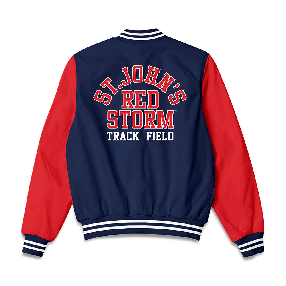 St. Johns - NCAA Women's Track & Field : Mia Torres - Bomber Jacket-1