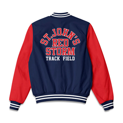 St. Johns - NCAA Women's Track & Field : Mia Torres - Bomber Jacket-1