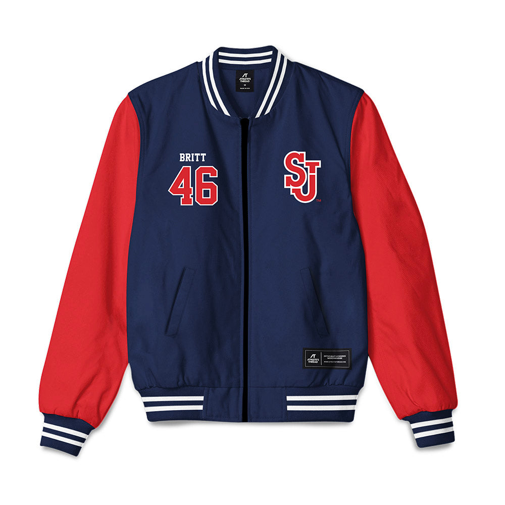 St. Johns - NCAA Baseball : Sean Britt - Bomber Jacket-0