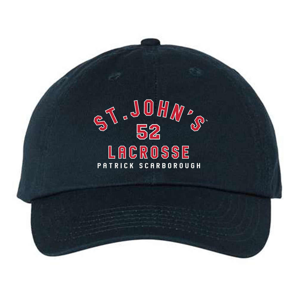 St. Johns - NCAA Men's Lacrosse : Patrick Scarborough - Dad Hat-0