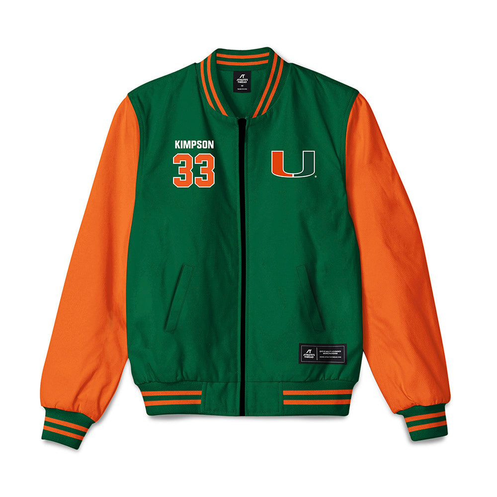 Miami - NCAA Women's Basketball : Amarachi Kimpson - Bomber Jacket-0