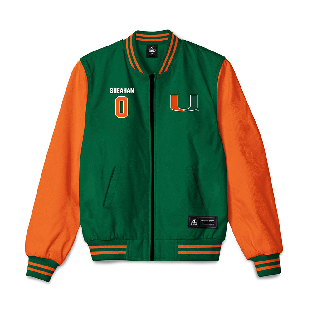 Miami - NCAA Baseball : Vance Sheahan - Bomber Jacket-0