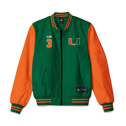 Miami - NCAA Women's Volleyball : Kate Lijic - Bomber Jacket-0