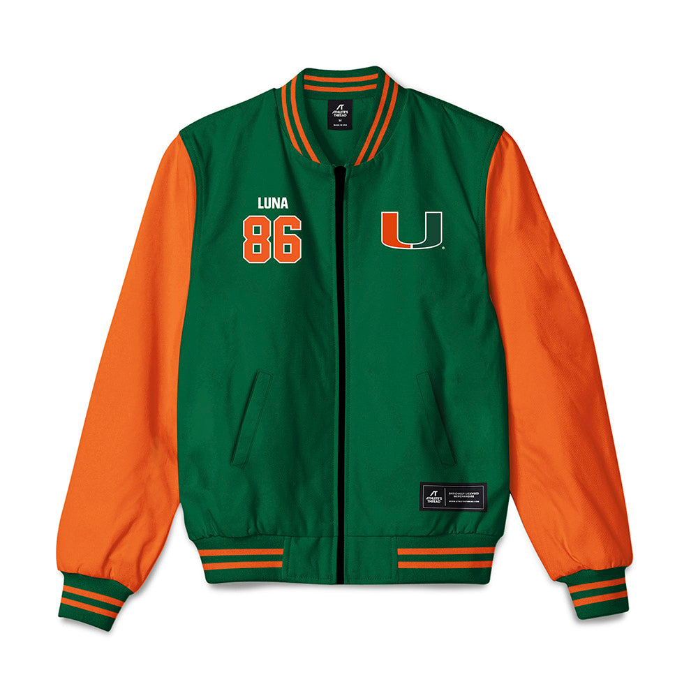 Miami - NCAA Football : Kolby Luna - Bomber Jacket-0