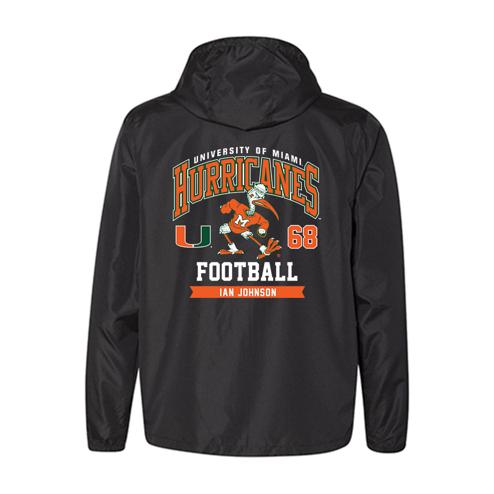 Miami - NCAA Football : Ian Johnson - Windbreaker