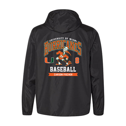 Miami - NCAA Baseball : Carson Fischer - Windbreaker-1