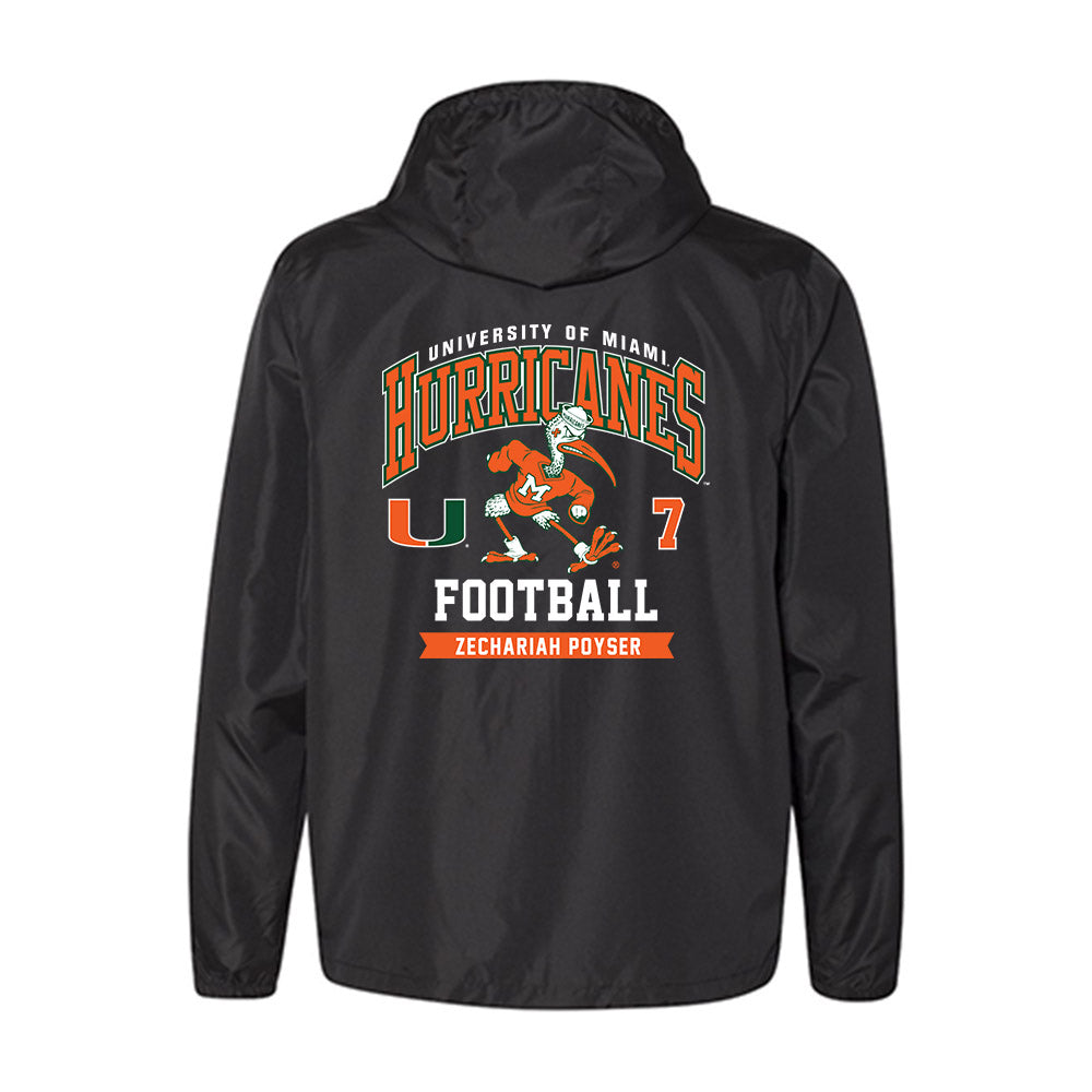 Miami - NCAA Football : Zechariah Poyser - Windbreaker-1