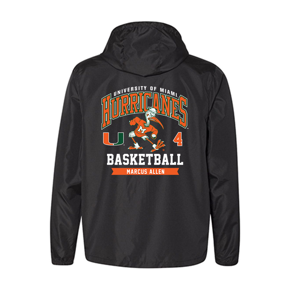 Miami - NCAA Men's Basketball : Marcus Allen - Windbreaker-1