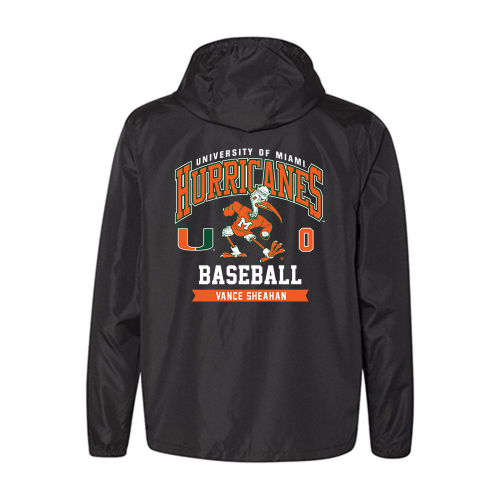 Miami - NCAA Baseball : Vance Sheahan - Windbreaker-1