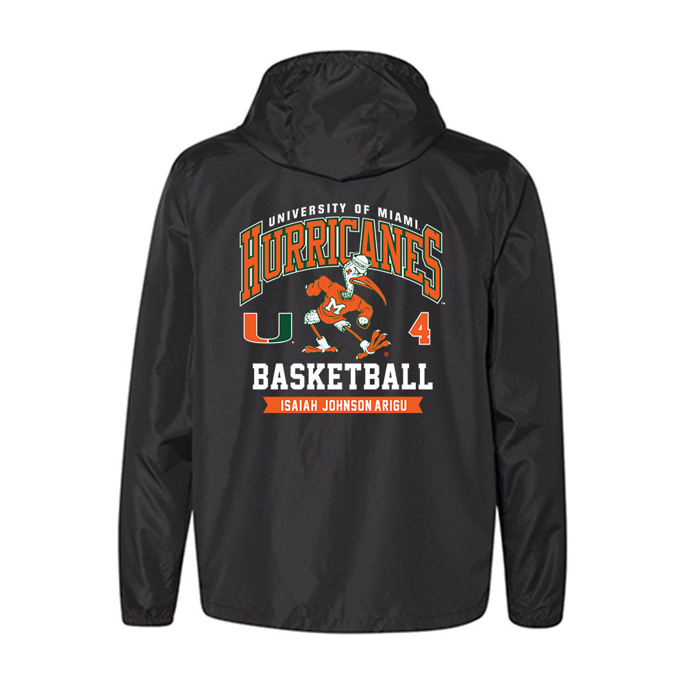 Miami - NCAA Men's Basketball : Isaiah Johnson-Arigu - Windbreaker