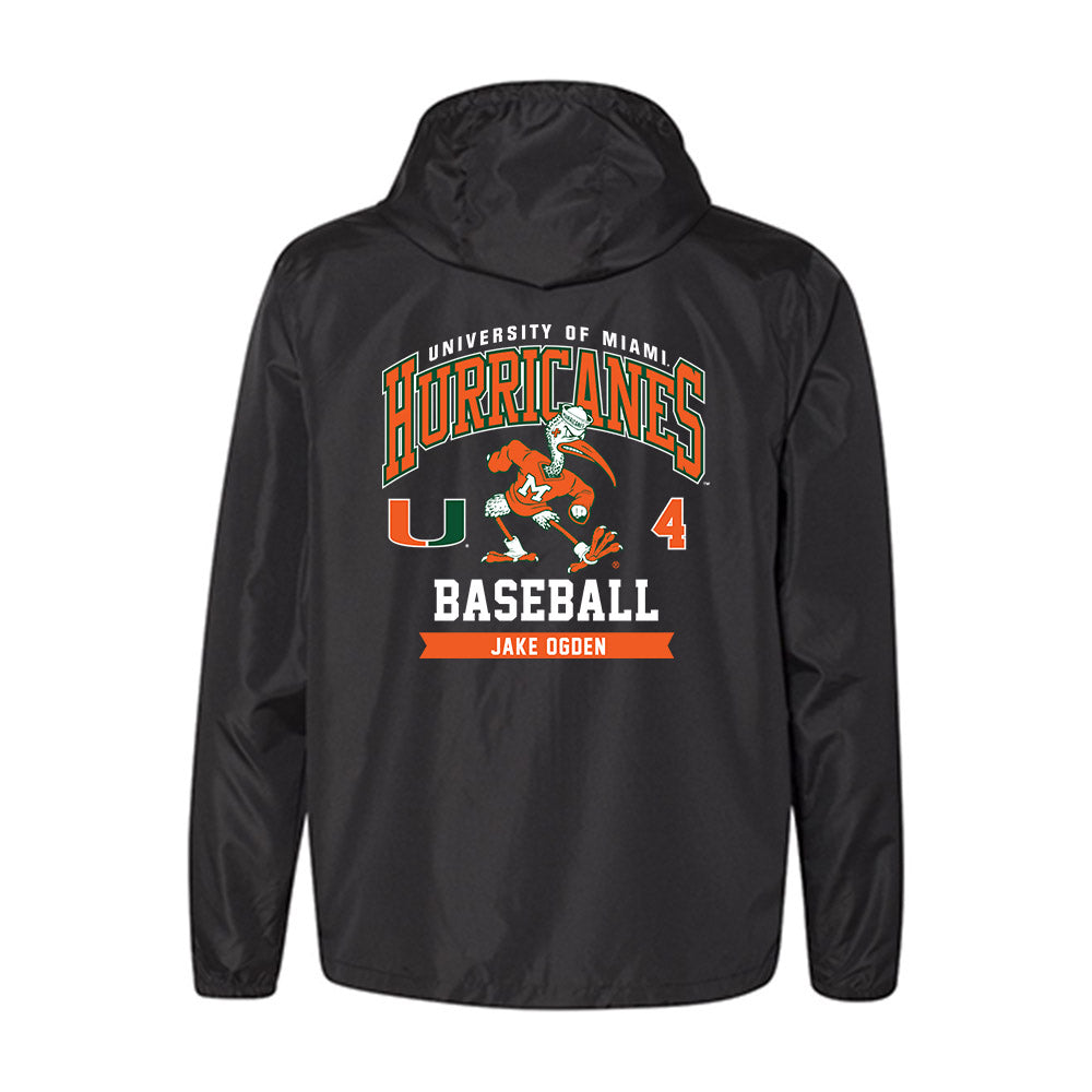 Miami - NCAA Baseball : Jake Ogden - Windbreaker-1