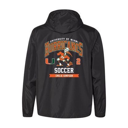 Miami - NCAA Women's Soccer : Emilie Simpson - Windbreaker-1
