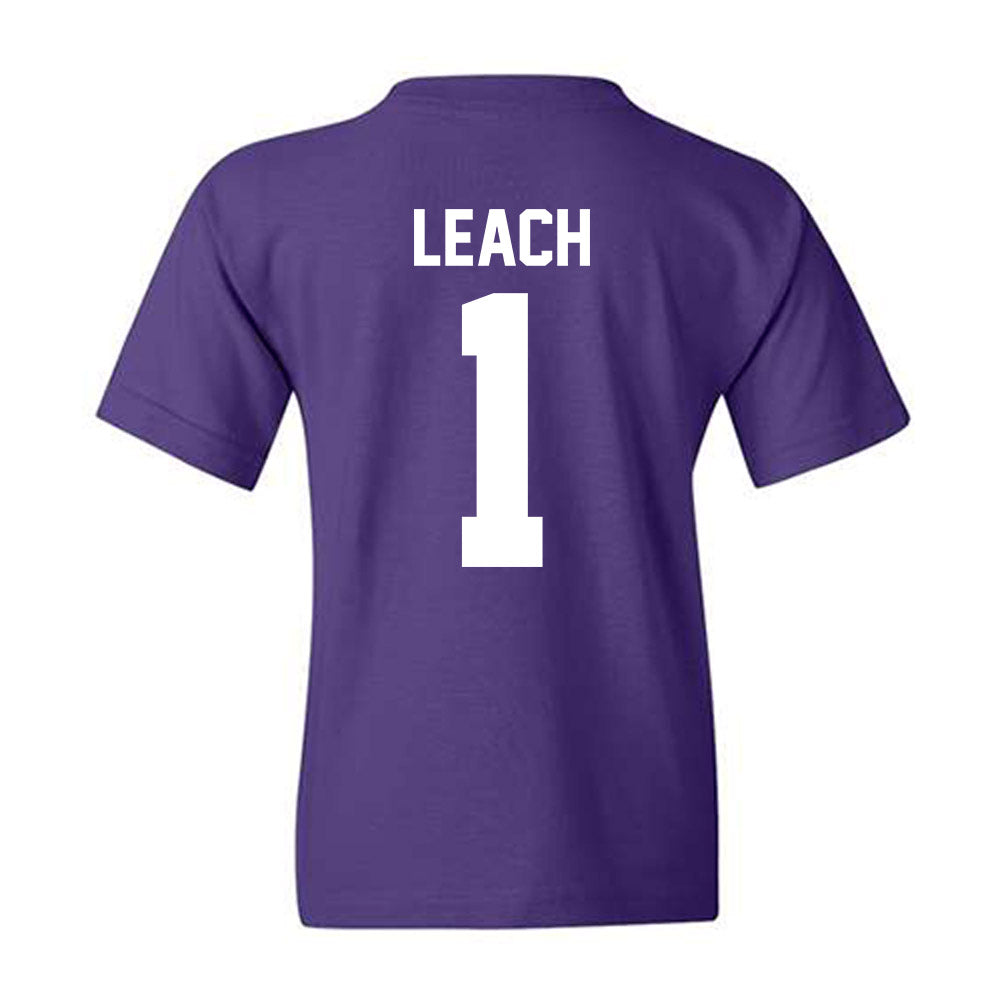 Northwestern - NCAA Men's Basketball : Jalen Leach - Classic Shersey Youth T-Shirt-1