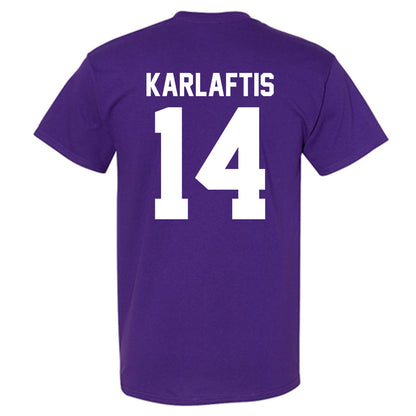 Northwestern - NCAA Football : Yannis Karlaftis - Classic Shersey T-Shirt-1