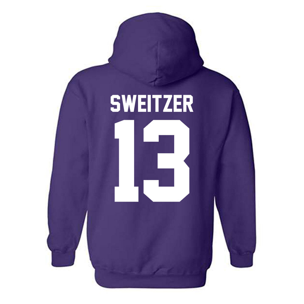 Northwestern - NCAA Women's Lacrosse : Delaney Sweitzer - Classic Shersey Hooded Sweatshirt-1