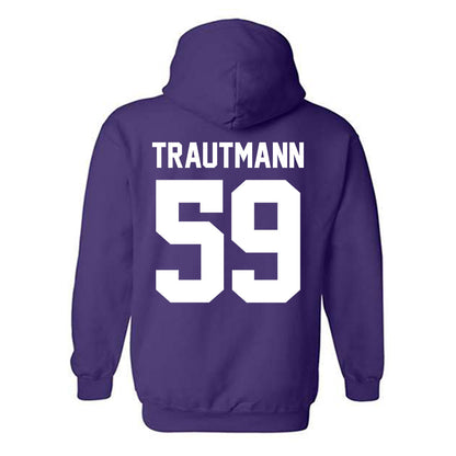 Northwestern - NCAA Football : Jack Trautmann - Classic Shersey Hooded Sweatshirt-1