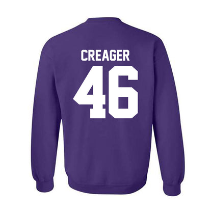 Northwestern - NCAA Football : Lincoln Creager - Classic Shersey Crewneck Sweatshirt-1