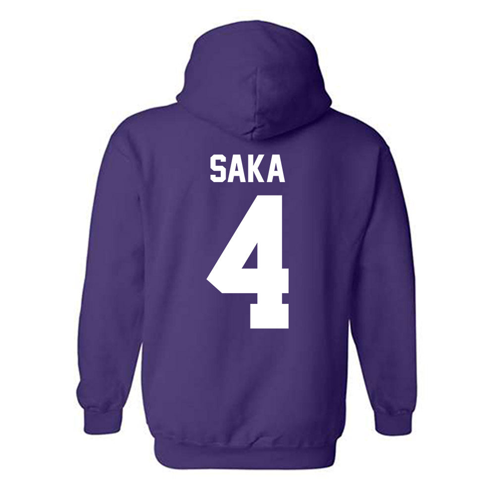 Northwestern - NCAA Football : Anto Saka - Classic Shersey Hooded Sweatshirt-1