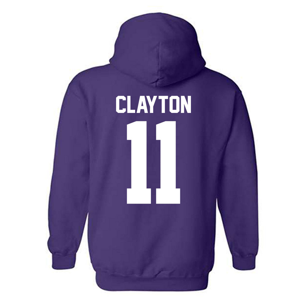 Northwestern - NCAA Men's Basketball : Jordan Clayton - Classic Shersey Hooded Sweatshirt-1
