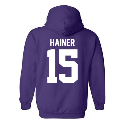 Northwestern - NCAA Men's Soccer : Doug Hainer - Classic Shersey Hooded Sweatshirt-1
