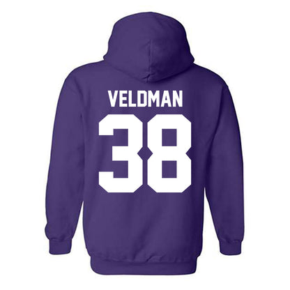 Northwestern - NCAA Football : Joshua Veldman - Classic Shersey Hooded Sweatshirt-1