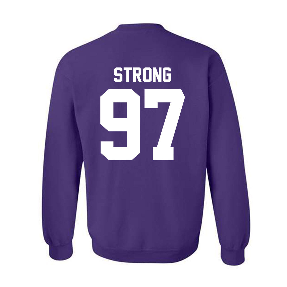 Northwestern - NCAA Football : Braxton Strong - Classic Shersey Crewneck Sweatshirt-1
