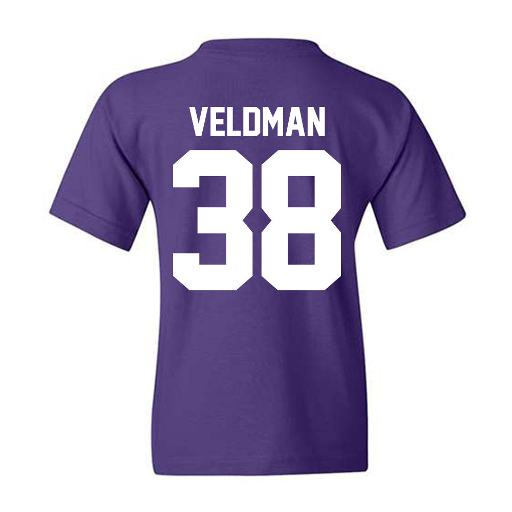 Northwestern - NCAA Football : Joshua Veldman - Classic Shersey Youth T-Shirt-1