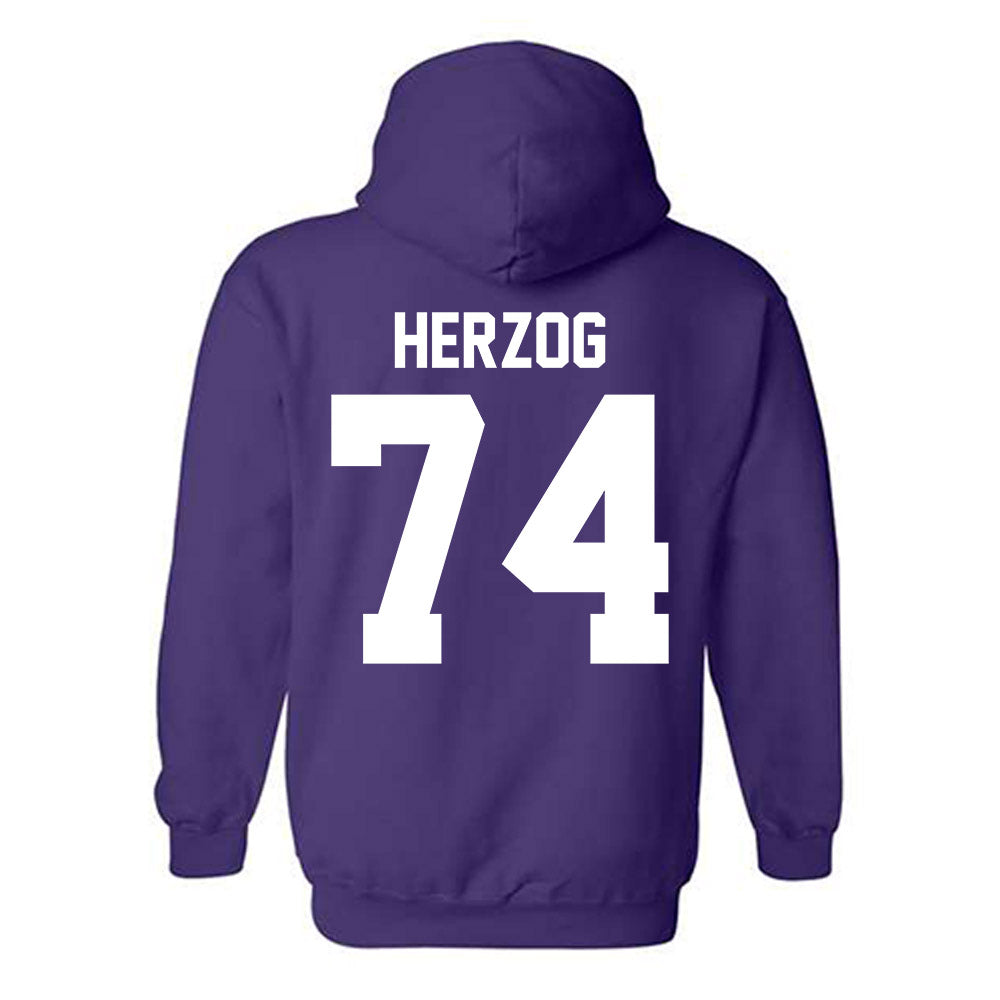 Northwestern - NCAA Football : Nicholas Herzog - Classic Shersey Hooded Sweatshirt-1