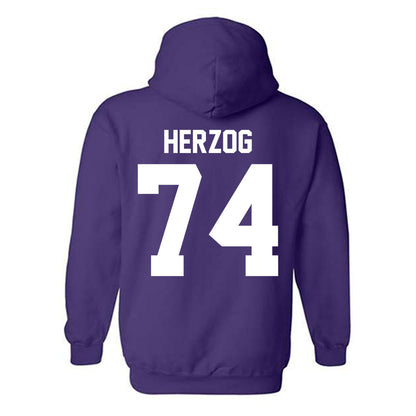 Northwestern - NCAA Football : Nicholas Herzog - Classic Shersey Hooded Sweatshirt-1