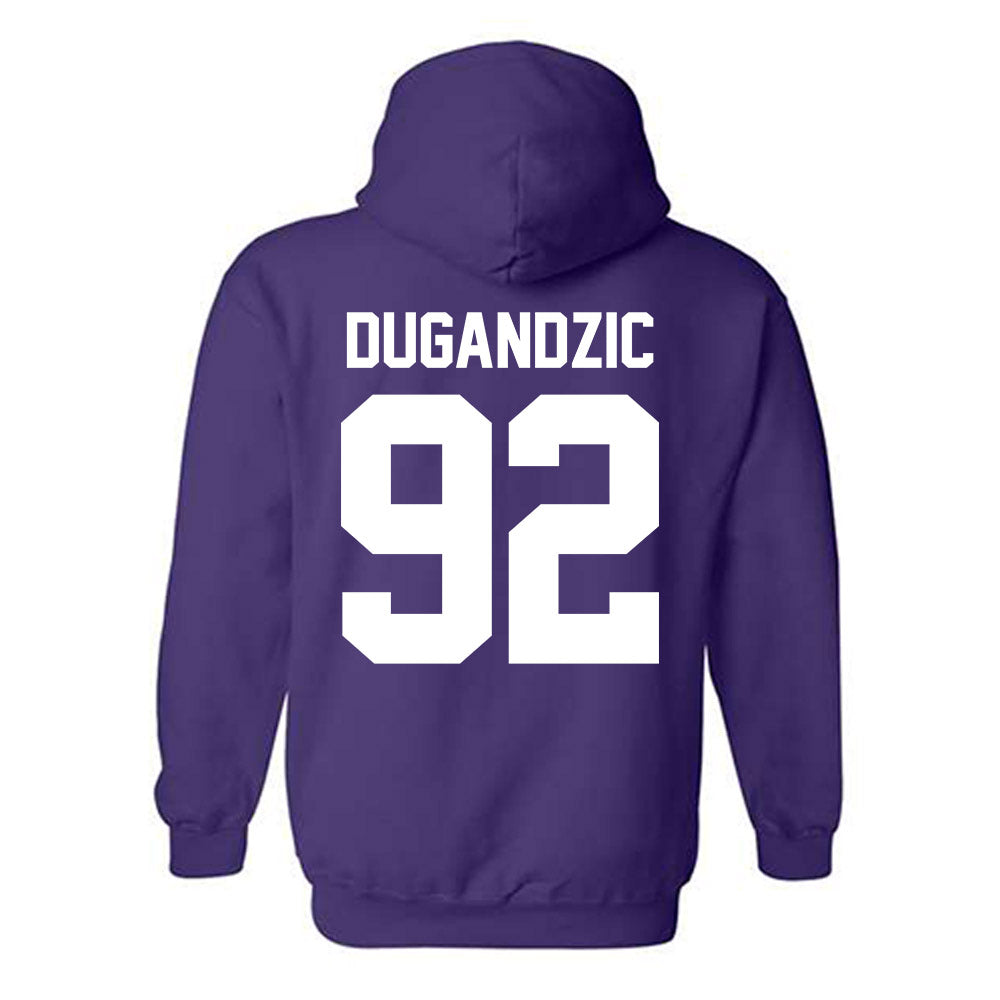 Northwestern - NCAA Football : Nikola Dugandzic - Classic Shersey Hooded Sweatshirt-1
