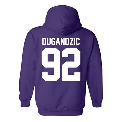 Northwestern - NCAA Football : Nikola Dugandzic - Classic Shersey Hooded Sweatshirt-1